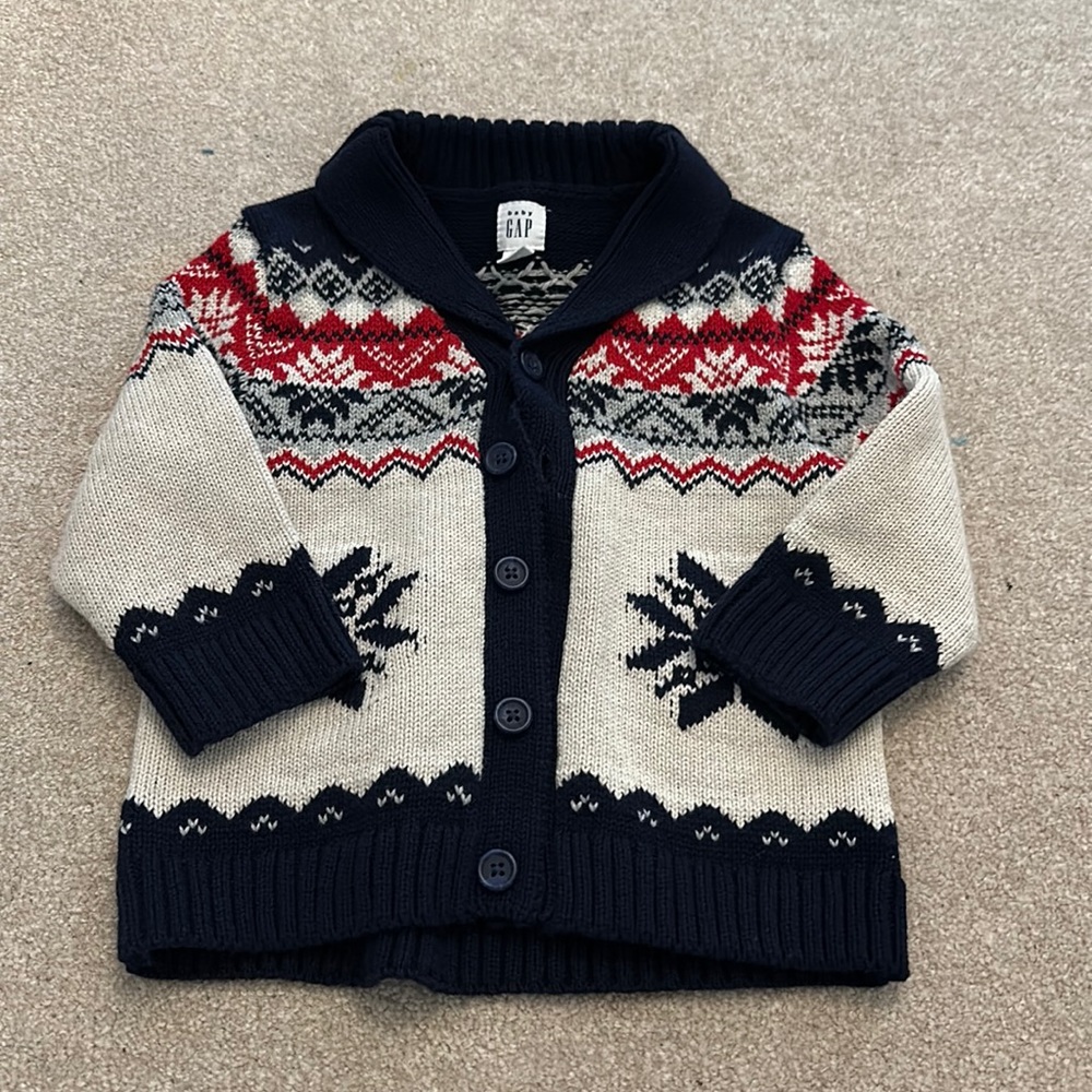Gap shawl collar sweater